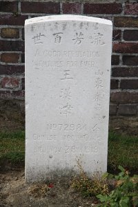 Les Baraques Military Cemetery Sangatte - Wang Han Chin, 